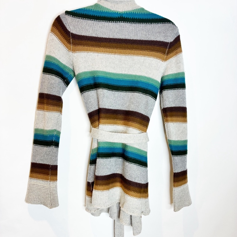 Vince | Striped Belted Cardigan - Picture 3 of 5